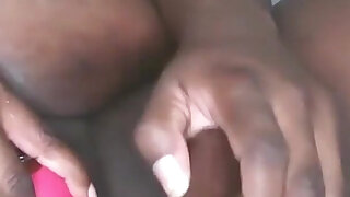 Ebony Plays with Rose Toys Juicy Pussy