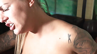 German Pornstar Kira Knight and Blonde MILF Fucked in Train by Old Guy