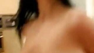 Busty brunette passionately fucks