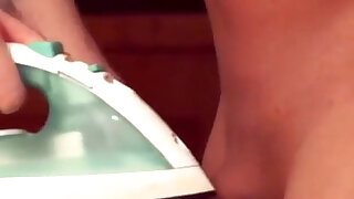 Hot ironing handjob