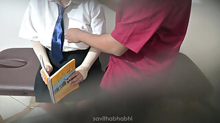 Indian Teacher Using College Student in College