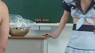 Female Instructors Make Slaves Jerk off in Front of Them, Put Ice on Dicks Just Before Cum, and Put on Chastity Belts