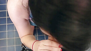 Horny teen Brooklyn Rose bangs stranger in bathroom